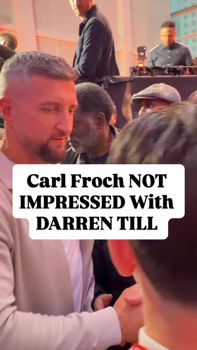 ‼️ Carl Froch’s response when asked about Darren Till 🗣️ [Via - Gunman_Boxing’s IG]