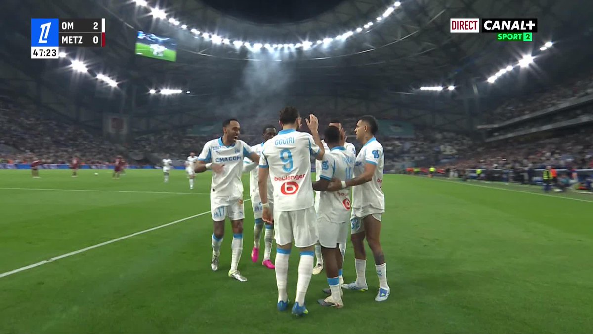 #Ligue1 🇫🇷 : Marseille double la mise avant que Metz ne réponde immédiatement pour relancer le suspense 🔥⚽️