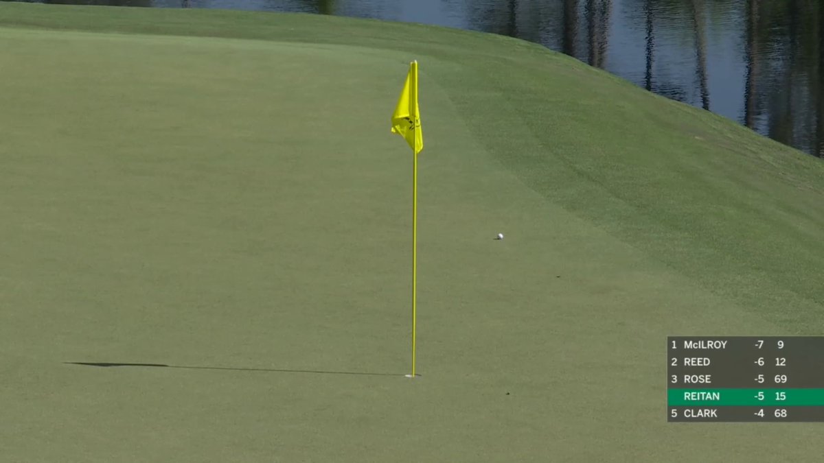 BOUNCED IT OFF THE FLAG STICK 😱 Kristoffer Reitan was THAT close to an ace 😮‍💨