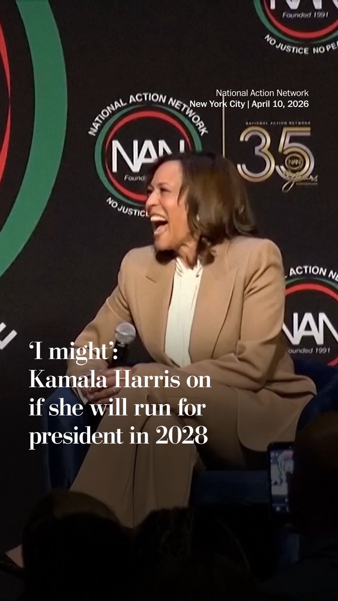 At the annual National Action Network convention, Rev. Al Sharpton asked Kamala Harris what the crowd really wanted to know: Will she be running for president in 2028? "I might," the former vice president said. "I'm thinking about it."