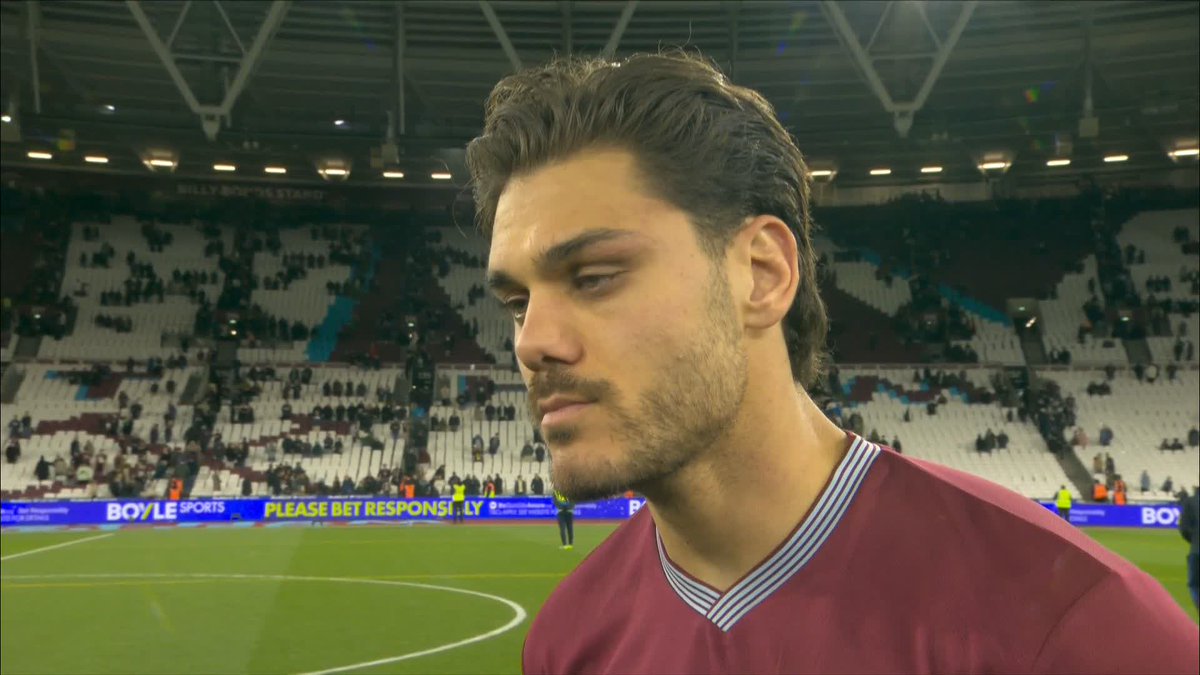 "We will make it." Konstantinos Mavropanos believes West Ham will survive relegation if they keep doing what they are doing right now 💪