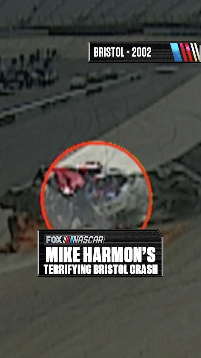 A terrifying crash for Mike Harmon 24 years ago at Bristol.