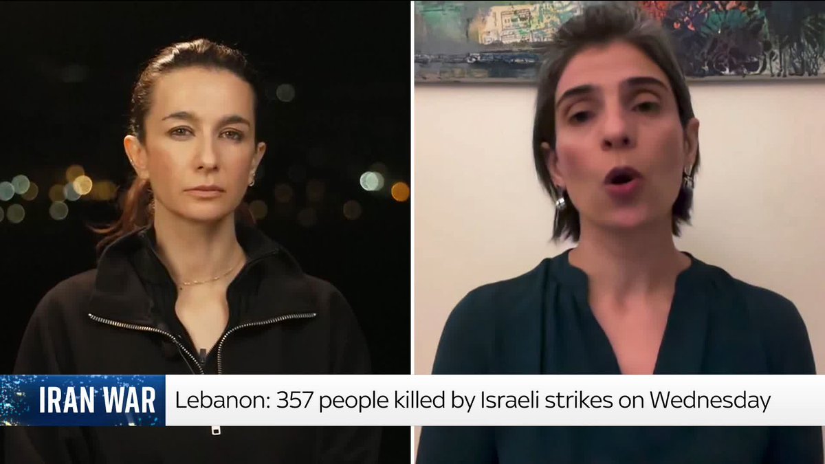Wednesday's death toll from Israeli strikes on Lebanon has hit 357, says the country's health ministry. Chair of the Emergency Department at the American University of Beirut, Éveline Hitti, tells Yalda Hakim about the impact on children. 📺 Sky 501