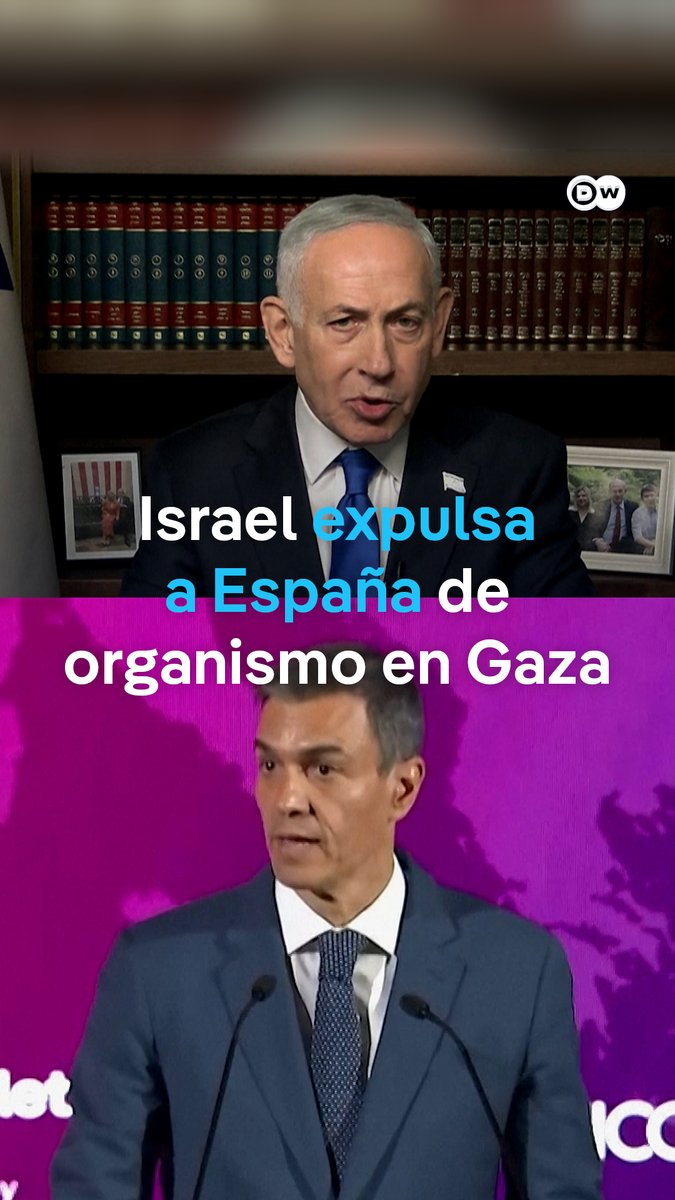 Netanyahu acusa a España de librar “una guerra diplomática” contra Israel El primer ministro israelí anunció además la expulsión de los representes españoles de la comisión que supervisa el alto el fuego en Gaza. Las relaciones diplomáticas de ambos países se han debilitado desde el ataque terrorista de octubre de 2023.