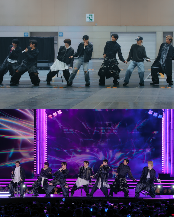 When they're just dynamite 💥 rehearsal vs. the comeback BTS The Comeback LIVE | ARIRANG and BTS: The Return are both now playing on Netflix. #BTS_ARIRANG