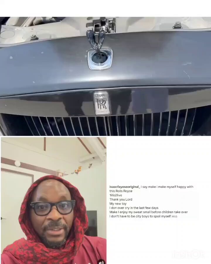 “I decided to make myself happy with this Rolls-Royce. Thank you Lord.” — Isaac Fayose shows off his newly acquired Rolls-Royce.