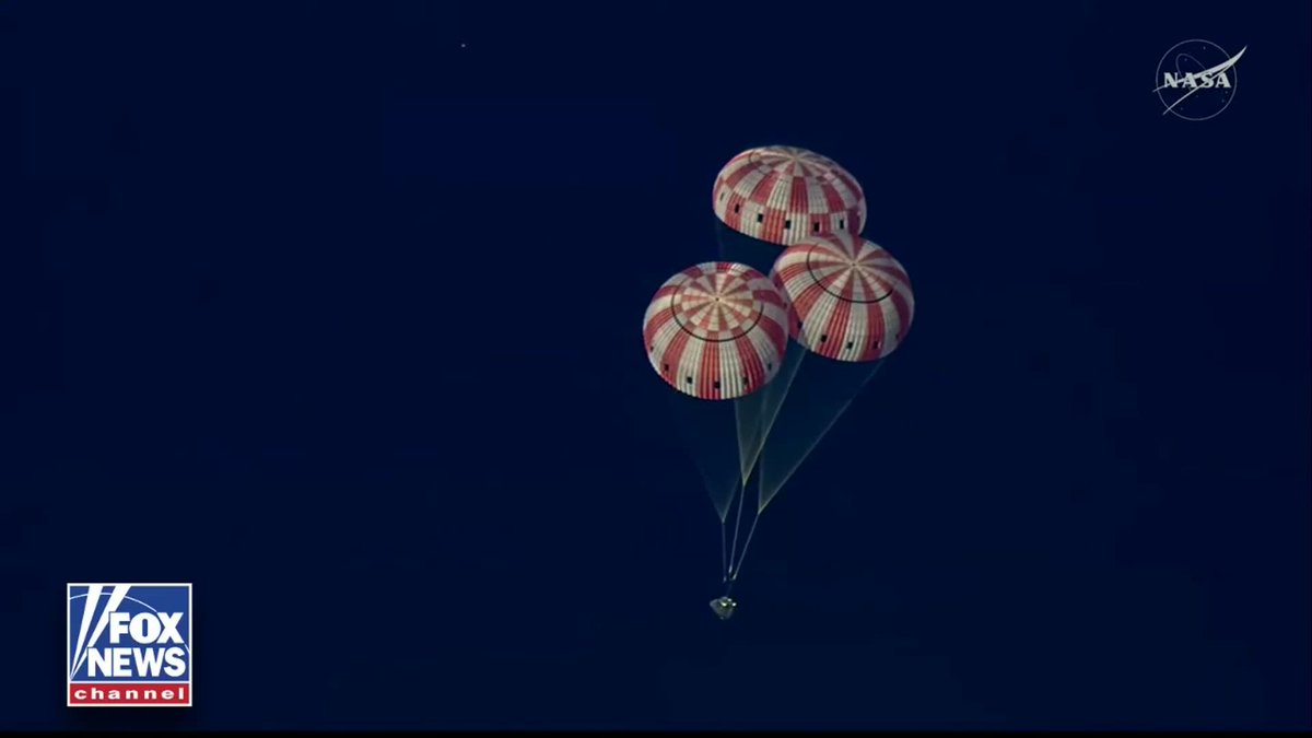 BREAKING: The Artemis II crew splashes down in the Pacific Ocean after a historic lunar flyby.