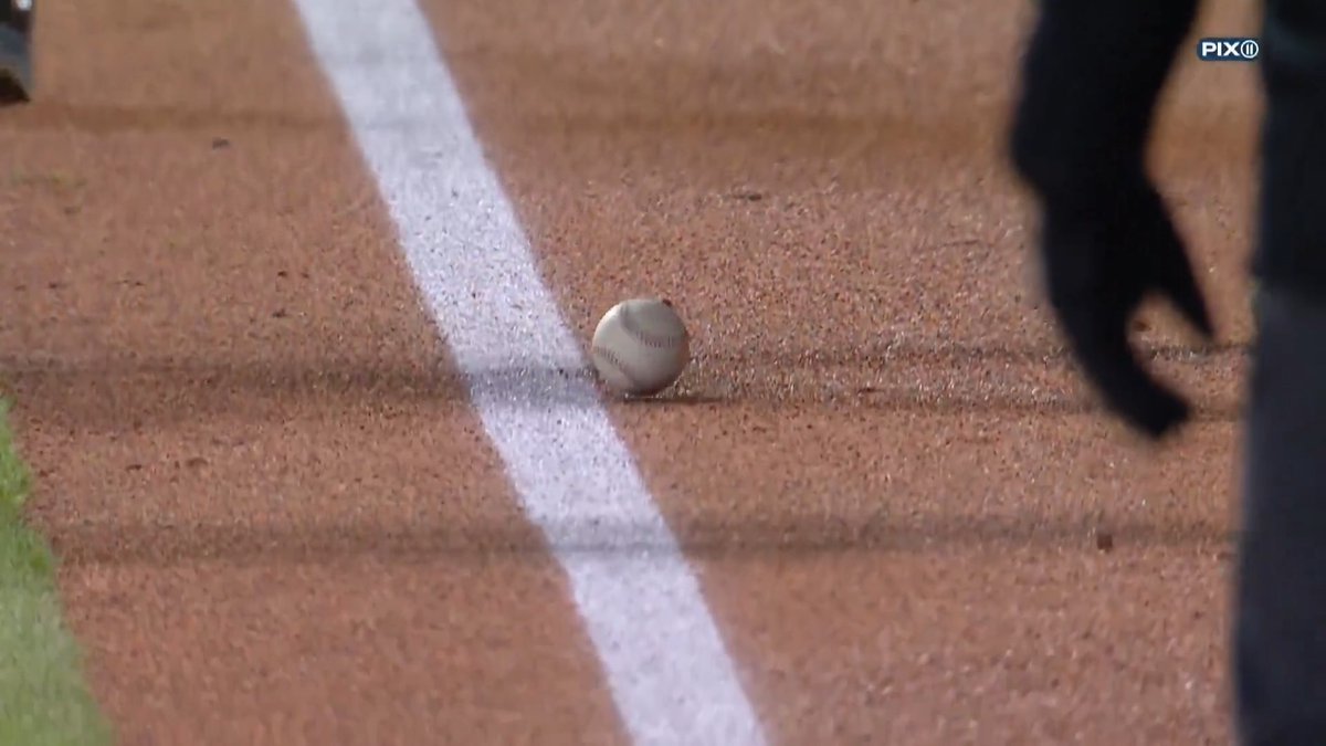 This baseball was fair ... and then foul ... and then fair again! 😅