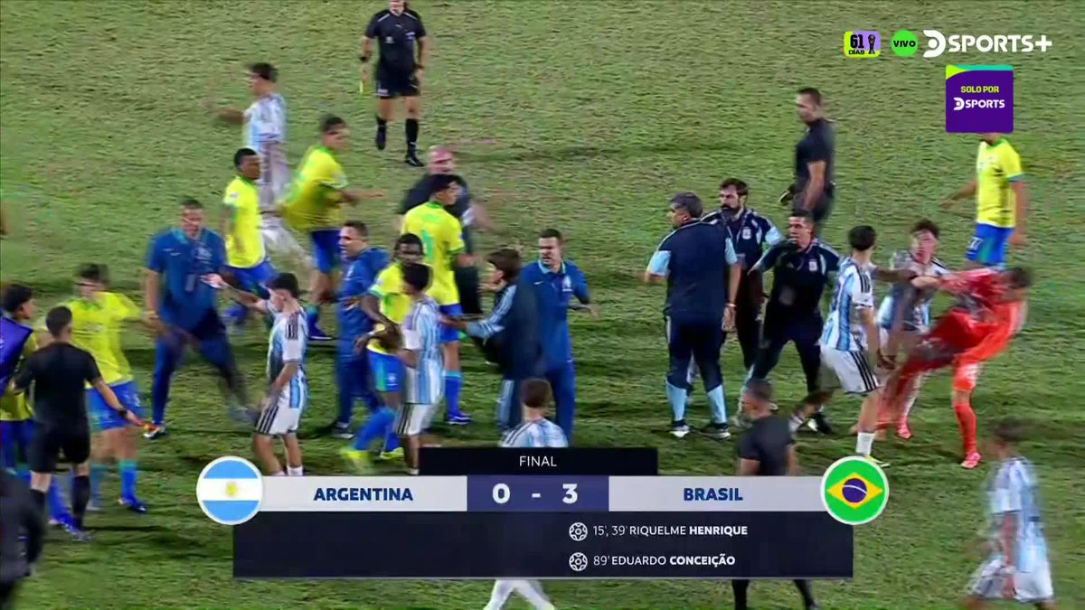 🚨🇦🇷🇧🇷 ESCÁNDALO EN EL FINAL DE ARGENTINA VS. BRASIL SUB 17.