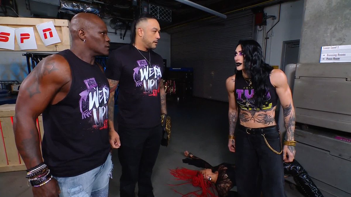"One down. One to go." RheaRipley_WWE is in a mood tonight. 😈