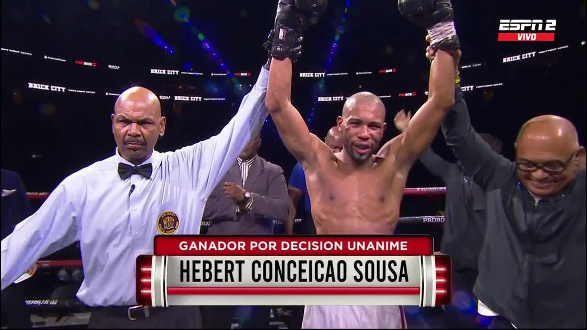 ¡SIGUE INVICTO! 🇧🇷🔥 Hebert Conceição derrota por decisión unánime a Johan Gonzalez. A su rival no le gustó mucho a decisión. 👀 ▶️ #ESPNKnockOut y el Plan Premium de #DisneyPlus