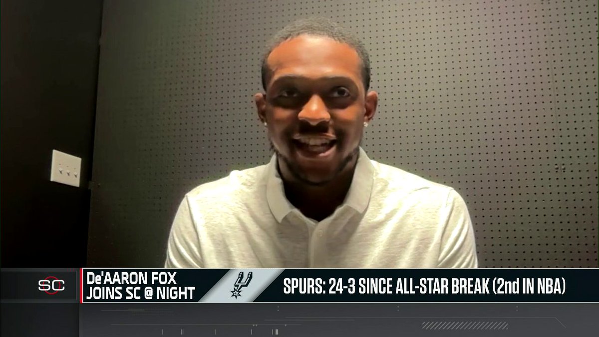 .De'Aaron Fox joins SportsCenter to discuss Wemby and the surging Spurs 🦊