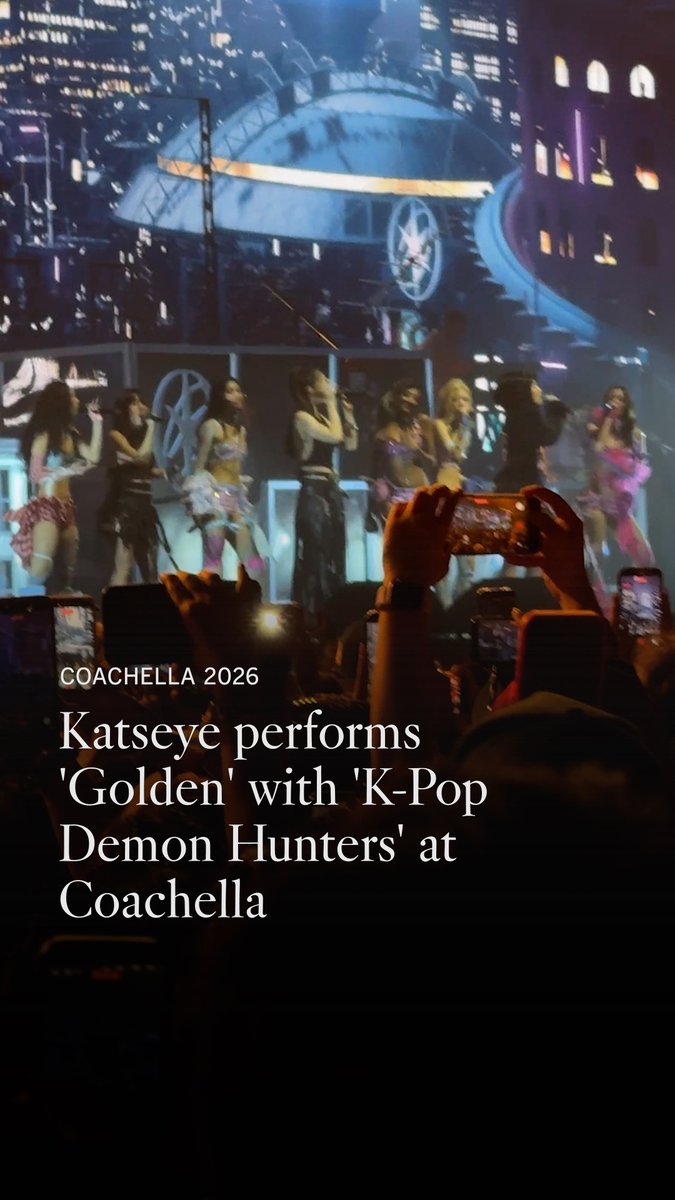 .KATSEYE proved this ain’t their debut at their first Coachella performance, bringing out Ejae, Audrey Nuna and Rei Ami for a performance of “Golden” from #KPopDemonHunters.