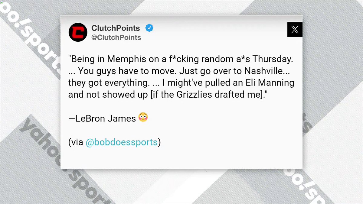 LeBron said what he said about Memphis 👀⁣ ⁣ But moving the Grizzlies to Nashville? That's a no from me.⁣ ⁣ Tennessee is basically 3 different states — and Memphis people do NOT want to hear how much better Nashville is. Trust me, I know both sides.🏀