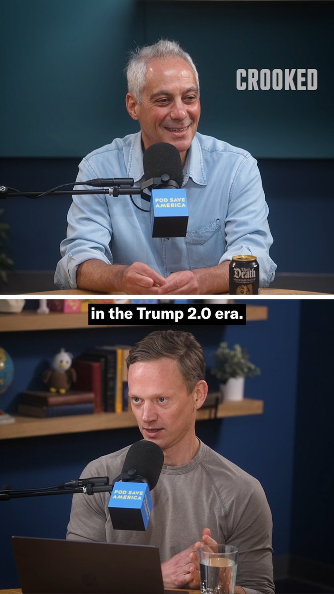 🌑It's good to see a sane discussion of matters of global import. Excellent exchange between Tommy Vietor &amp; Rahm Emanuel: "I don’t give the president of the United States, who has agency here, any pass." His assessment: "This will go to a very dark place."