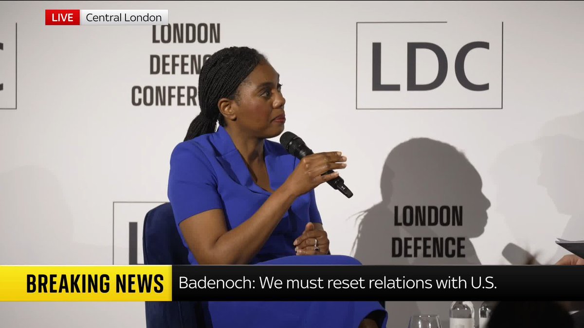 'We are the only party that is seriously committed to fiscal responsibility.' Kemi Badenoch speaks at the London Defence Conference about spending cuts. The Tory leader adds that Labour 'needs a strategy'. Live updates: