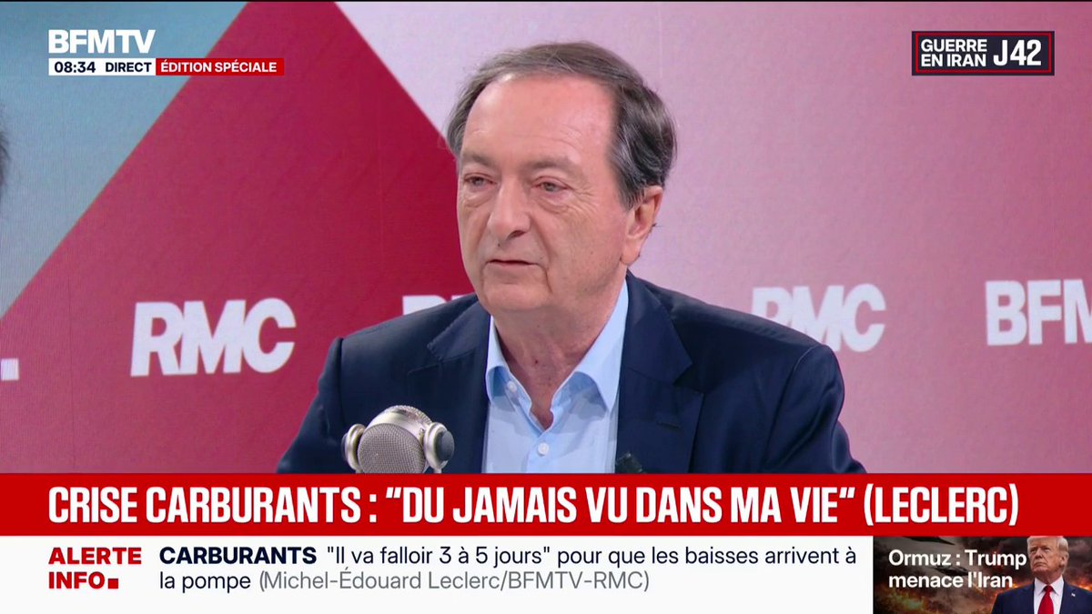 🇫🇷⛽️ FLASH | "On ne reviendra pas aux prix d’avant la guerre", selon Michel-Édouard Leclerc.