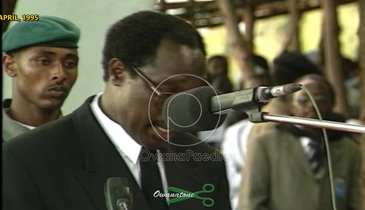 #Archive 1995 President Pasteur BIZIMUNGU avuga ko mu Rwanda habaye itsembatsemba n’itsembabwoko ! credits : vppu &amp;owana