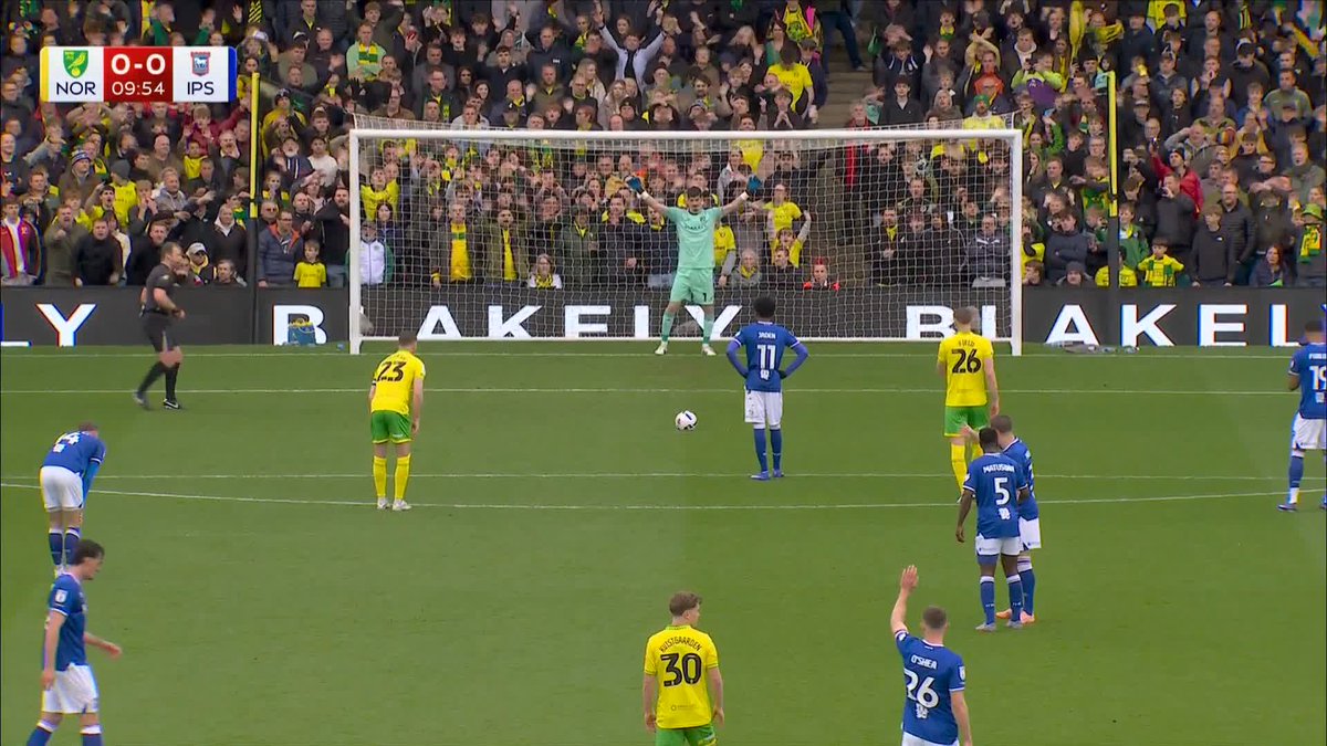 Jaden Philogene slots home a penalty to give Ipswich the lead at Carrow Road ⚽️