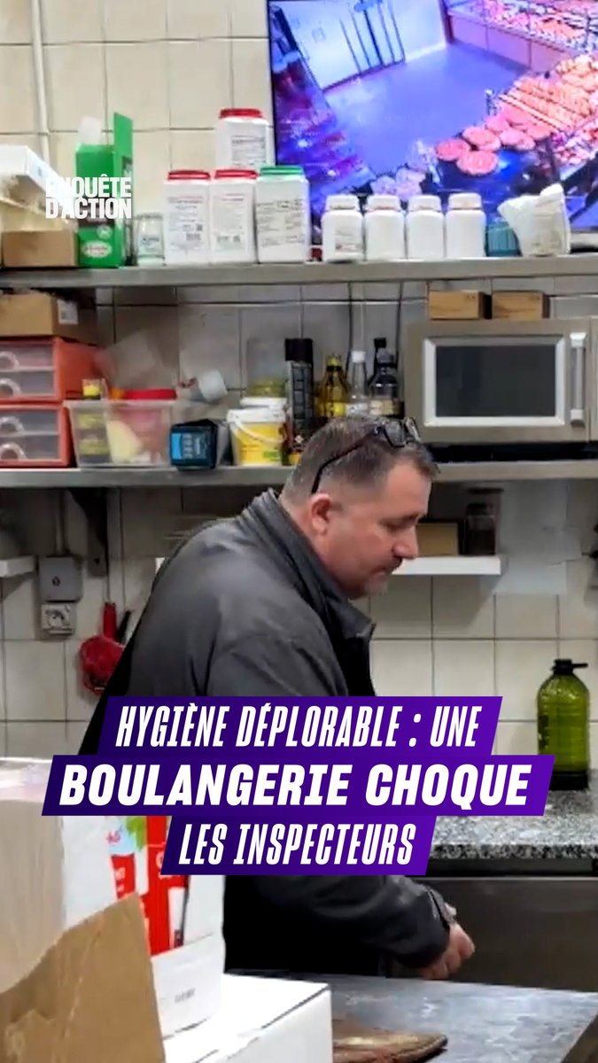 « Ça sent l’urine ! Vous avez des traces de matières fécales partout » Après la plainte d’une cliente, le contrôle de cette boulangerie révèle des outils de bricolage utilisés pour préparer des pâtisseries en trompe-l’œil. #EnquêtedAction « Hygiène effroyable, aliments périmés : les enquêtes choc de la police des assiettes », en streaming sur W9 et M6+