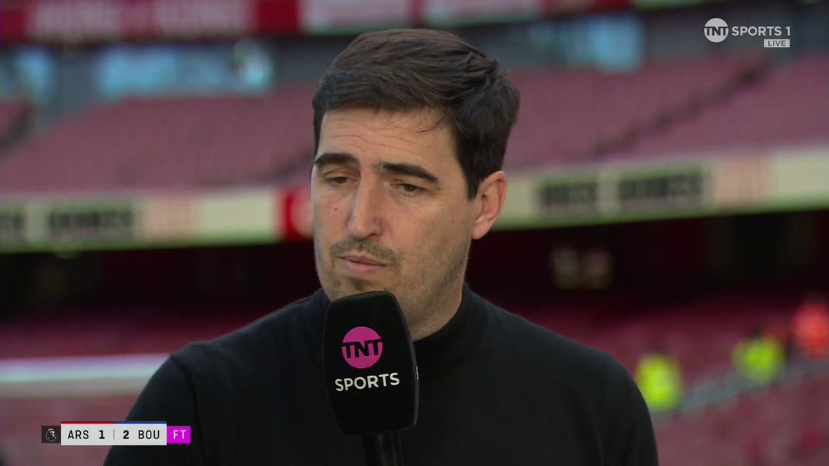 "We raced to the opportunity" Andoni Iraola talks facing Arsenal head on, winning at the Emirates and going 12 games unbeaten in the Premier League... 🎙️ Lynsey Hipgrave | Martin Keown 📺 TNT Sports and HBO Max