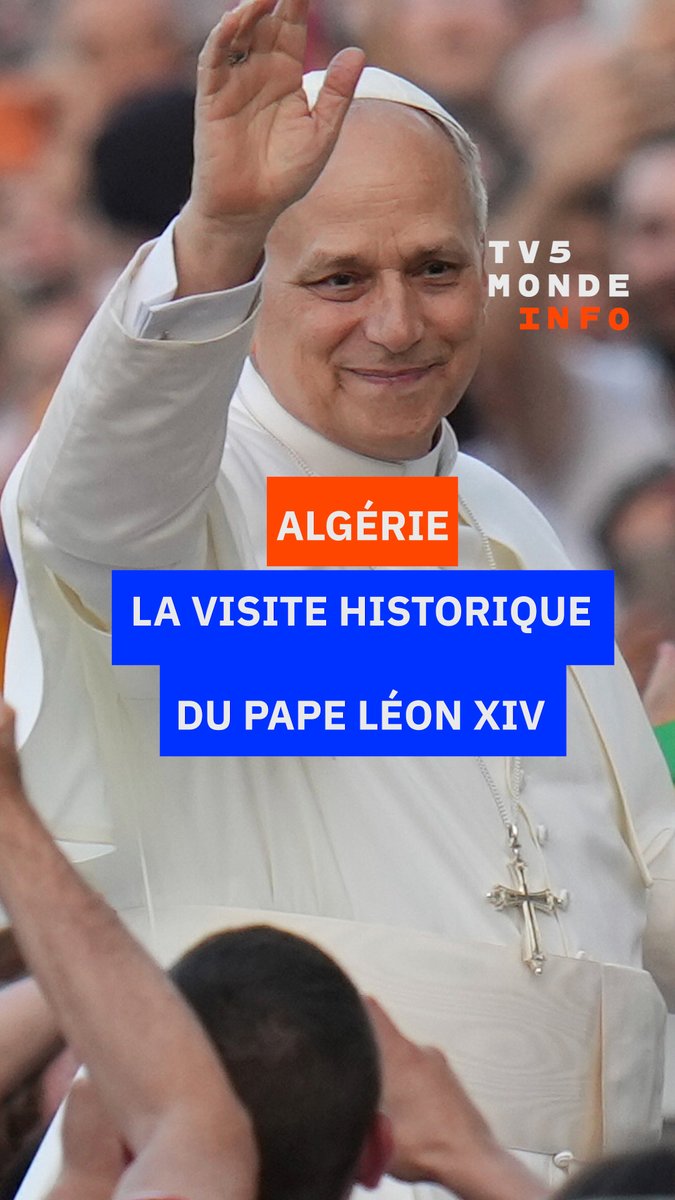 🇻🇦🇩🇿 C'est une première historique. Un pape, Léon ⁠XIV, se rend en Algérie ce lundi 12 avril dans un pays où l'islam est religion d'État. Il entend rencontrer le "peuple algérien" et mettra en avant l'importance du dialogue interreligieux.