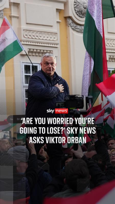 Sky News asked Viktor Orban through a security fence ahead of a campaign speech if he was 'worried' before Hungary's election on Sunday. The incumbent prime minister insisted he would 'always win'. 🔗