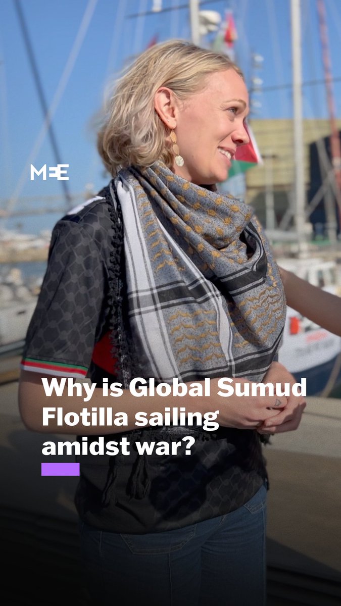 "We sail because of what's just and what's right." Hannah Smith, the head of media for the Global Sumud Flotilla, explains why they have decided to sail during the US-Israeli war on Iran.