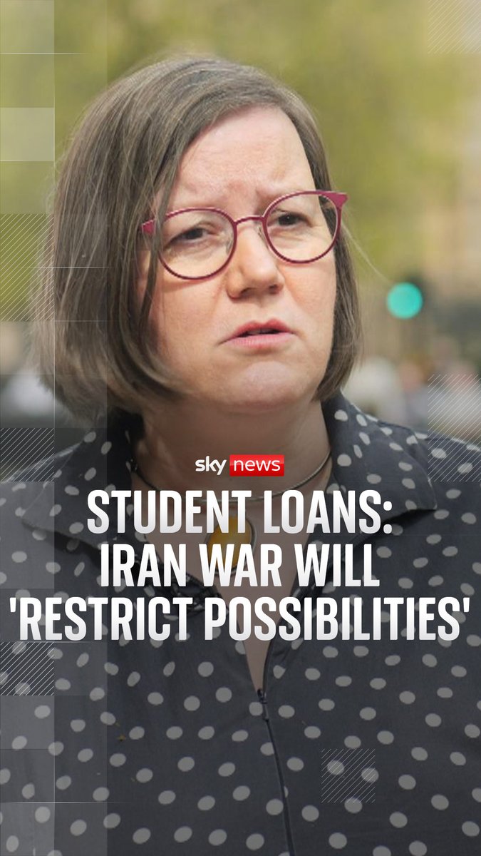 Student loans: Iran war will 'restrict possibilities' While the government has capped the interest on student loans, it is seen as only the first step of many required. Meg Hillier, chair of the Treasury Select Committee told Sky News that more than 40,000 people have already contacted them with their experiences of having a student loan.