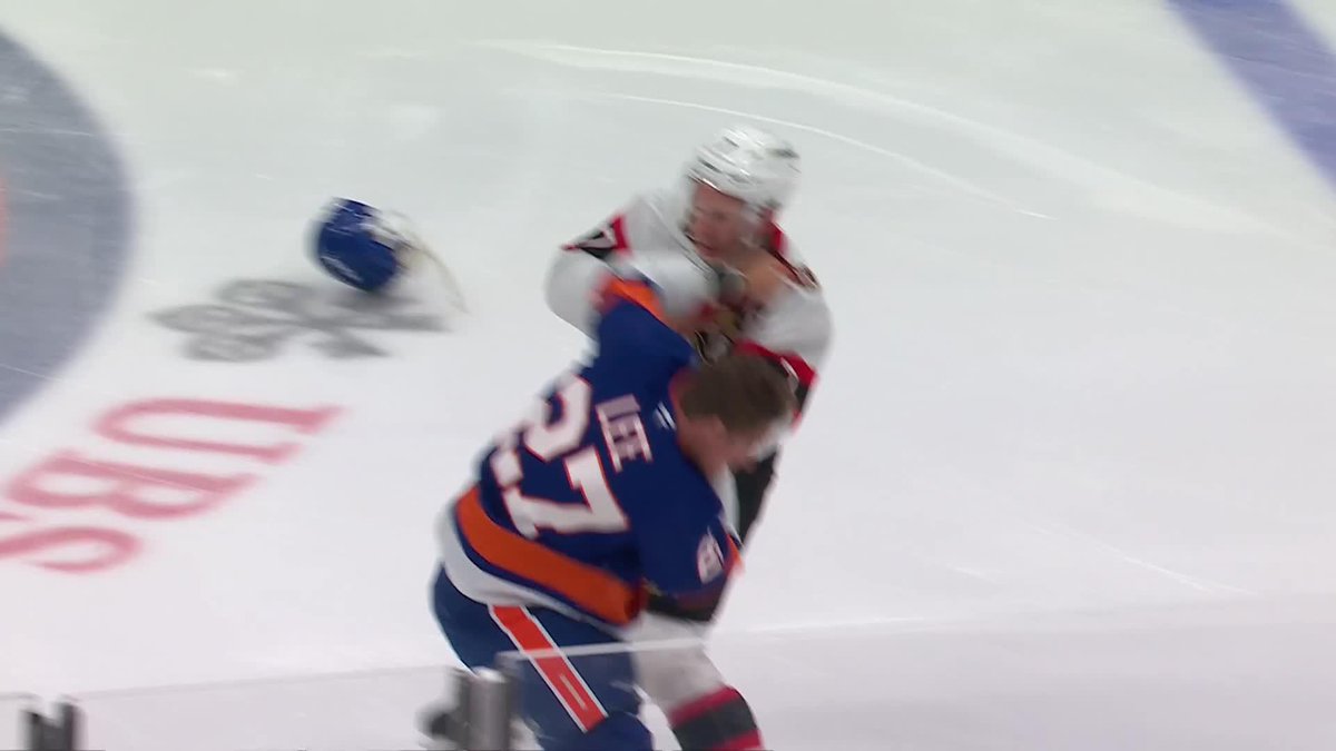 TKACHUK AND LEE DROPPED THE GLOVES OFF THE PUCK DROP AGAIN 😳🥊