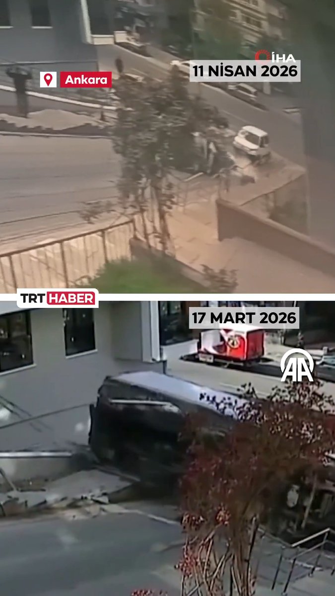Ankara'da aynı yokuşta ikinci kaza... Çankaya Bülbülderesi Caddesi'ndeki yokuşu çıkamayan bir kamyonet daha devrildi.