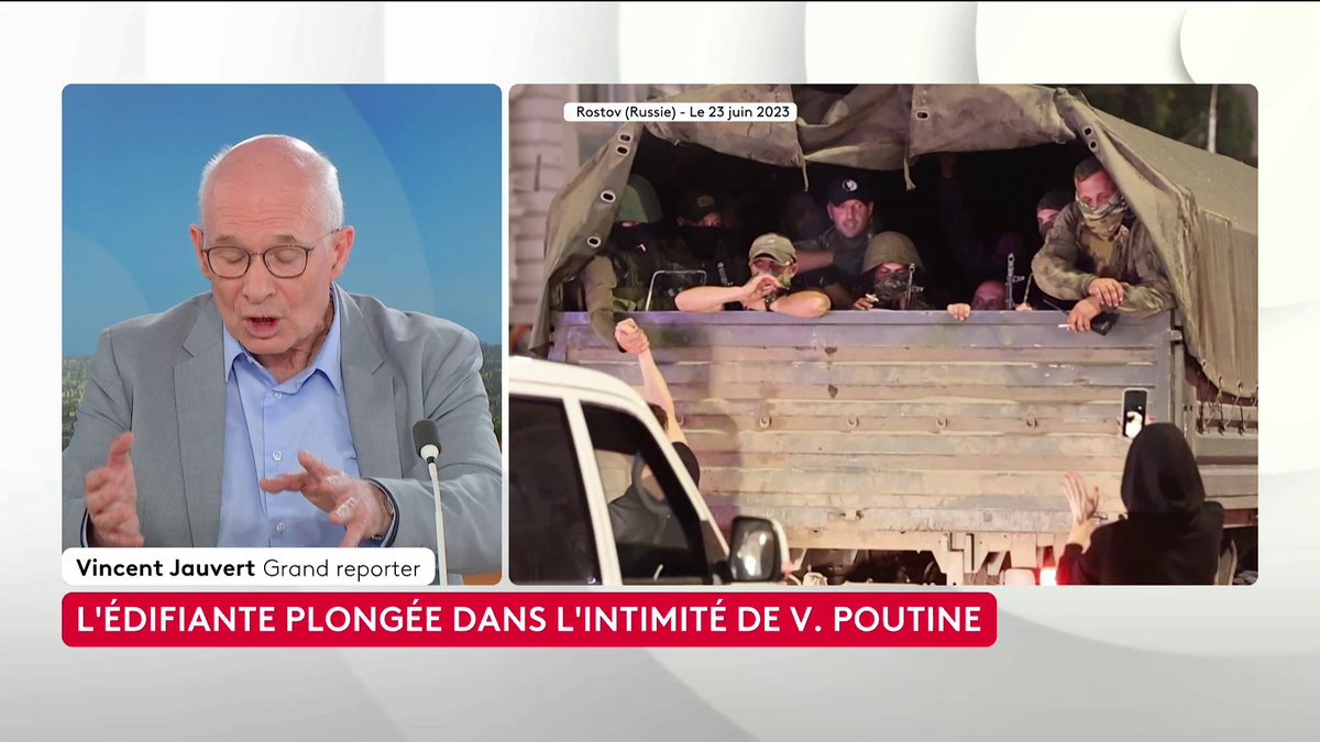 🔴 Russie : "La peur de perdre le pouvoir est centrale : face à Prigojine, Poutine était terrorisé à l’idée d’être renversé", analyse Vincent Jauvert, auteur de Kremlin confidentiel. #ToutEstPolitique #canal16
