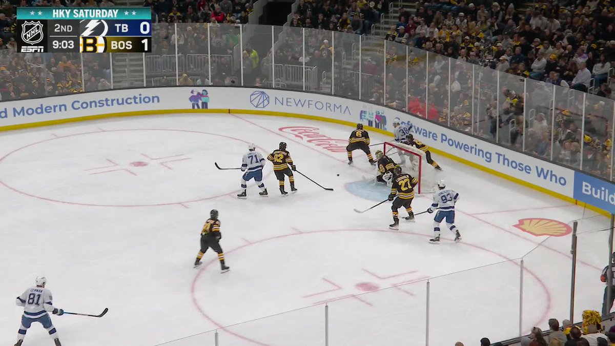 Morgan Geekie caught the Bolts napping! 😴 Lightning-Bruins, now on ABC and the ESPN App! 🏒