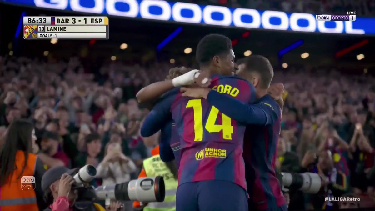 لامين يامال يضيف الهدف الثالث لبرشلونة 🔥🔥🔥 #الدوري_الإسباني | #برشلونة | #إسبانيول