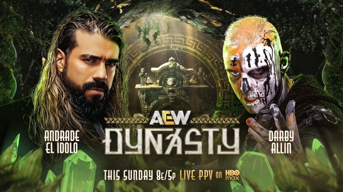 #AEWDynasty 8e/5p, HBO Max PPV Tomorrow, 4/12! “EL IDOLO” ANDRADE better than MJF!!! vs DARBY ALLIN If Darby can beat the hand picked member of The Invisible Hand Family, Andrade, both AEW World Champion Maxwell Jacob Friedman™️ + Kenny Omega said Allin is next for an AEW World Title shot! Darby vs Ídolo TOMORROW!