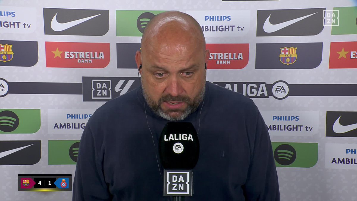 "Los tres primeros goles no son ni acciones de mérito. Son errores nuestros" 💭 Manolo González habla en DAZN después del Barça 4-1 Espanyol #LALIGAenDAZN ⚽