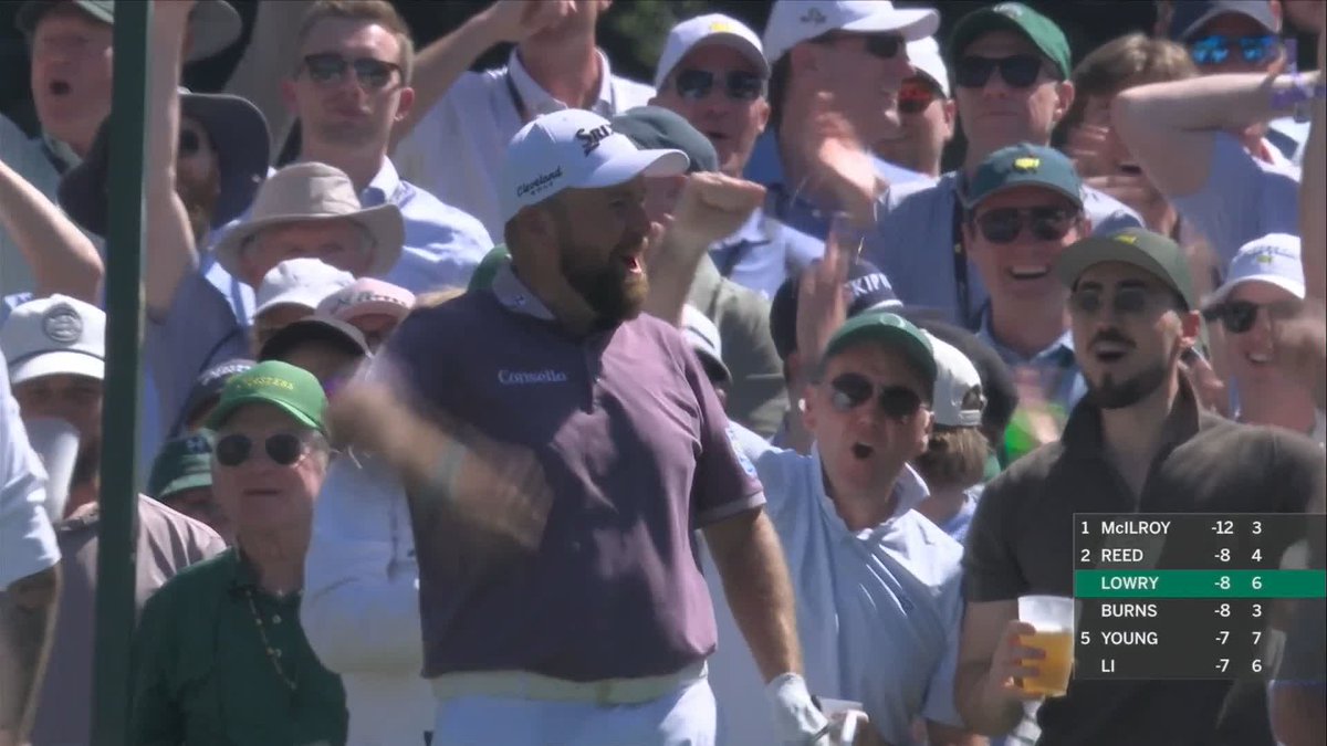 A magical Masters moment for Shane Lowry! 1️⃣ ✨