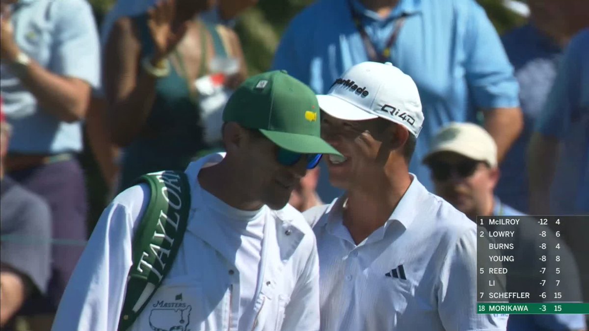 Hole-out eagle on No. 15 for Collin Morikawa. #themasters