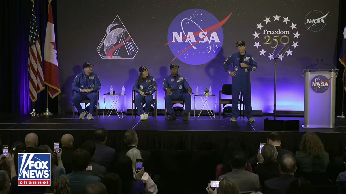 "This was not easy...when you're out there, you just want to get back to your families and your friends." Astronaut Reid Wiseman gets emotional talking about his trip to space — Artemis II crew shares a group hug.