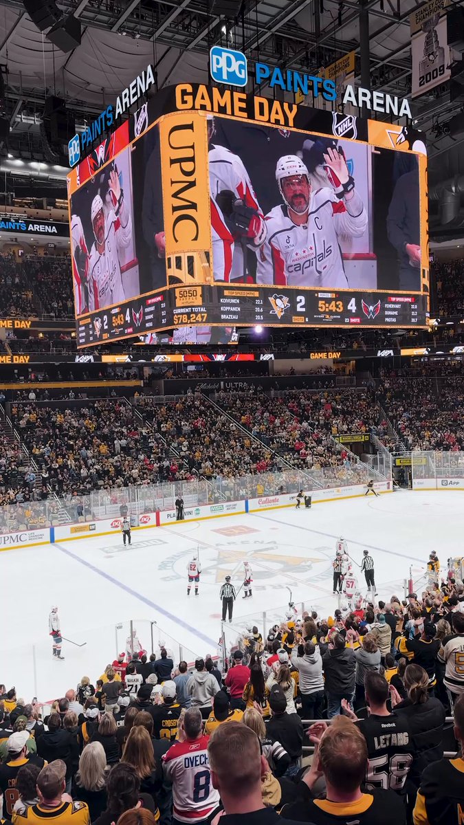 Nothing but respect for Ovi in Pittsburgh! 💛 📺: ABC