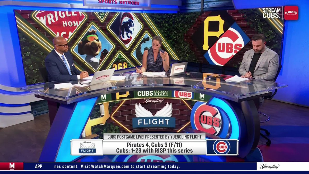 "They're just missing that big hit. For this series, to be 1-23 with RISP, this is a better hitting team than that." Elise Menaker on today's loss.