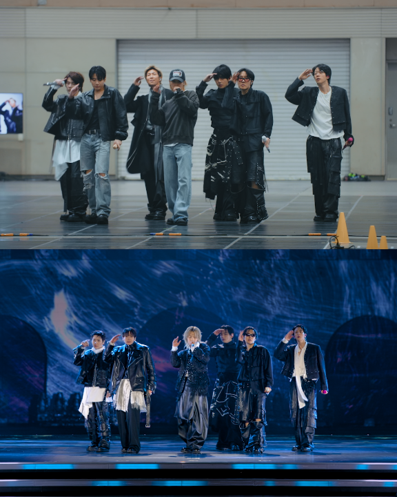 "Swim" 🌊🌊🌊 rehearsal vs. the comeback BTS The Comeback LIVE | ARIRANG and BTS: The Return are both now playing on Netflix. #BTS_Swim #BTS_ARIRANG