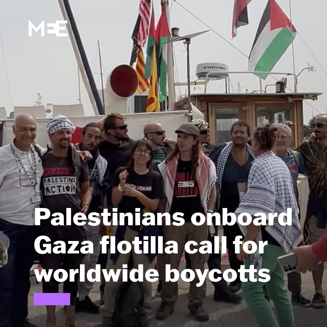 Palestinians participating in the Global Sumud Flotilla describe the work they are doing to mobilise global civil society alongside the maritime aid mission.