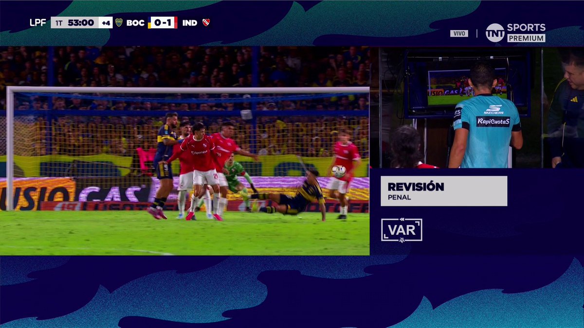MERLOS REVISÓ EN EL VAR Y COBRÓ PENAL PARA BOCA VS. INDEPENDIENTE POR FALTA A VELASCO #LPFxTNTSports Viví el Torneo Apertura 2026 por TNT Sports Premium y disfrutalo también en HBO Max 👉 #Suscribite