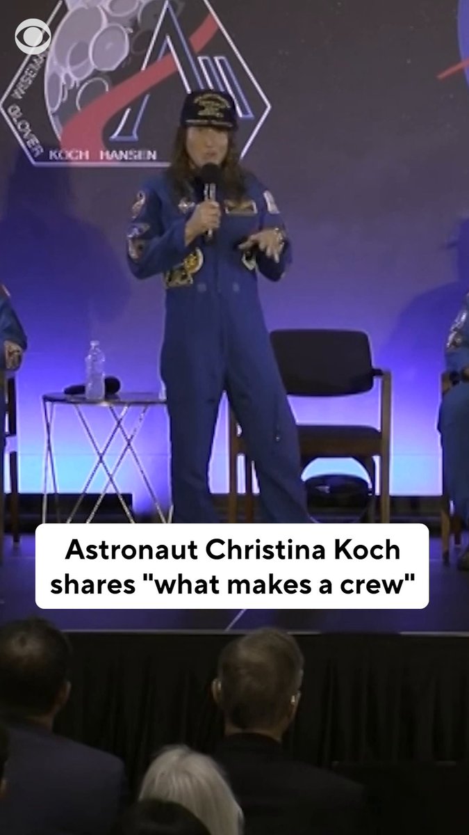 Astronaut Christina Koch shared what she learned about "what makes a crew" through her experience being a part of the Artemis II mission. "A crew is inescapably, beautifully, dutifully linked," Koch said. "Planet Earth, you are a crew."