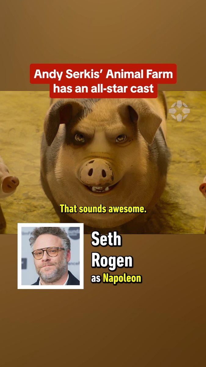 Seth Rogen, Gaten Matarazzo, and more familiar voices star in the upcoming retelling of George Orwell's Animal Farm. Did you spot all of them?