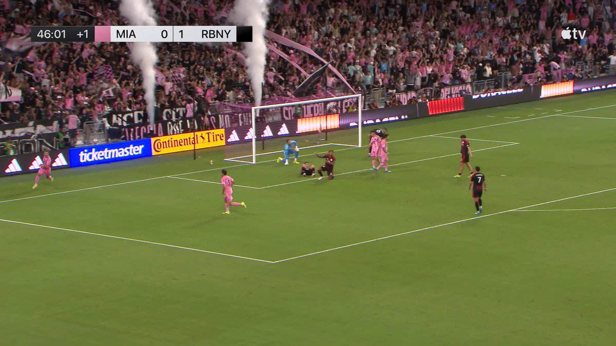 Rodrigo De Paul drops a dime to Mateo Silvetti. 👌 Inter Miami CF equalizes right before half at Nu Stadium.