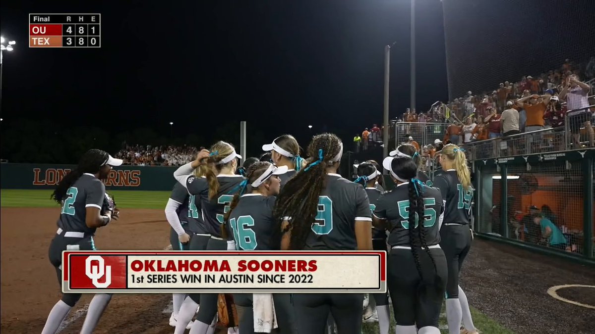 No. 2 Oklahoma takes down No. 4 Texas‼️ It's the Sooners' first series win in Austin since 2022 😳