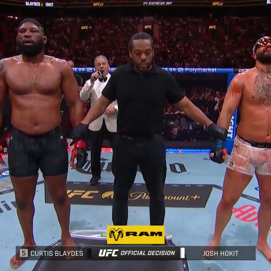 ジョシュ・ ホキットが5位 カーティス・ブレイズに3-0の判定勝ち! #UFC327