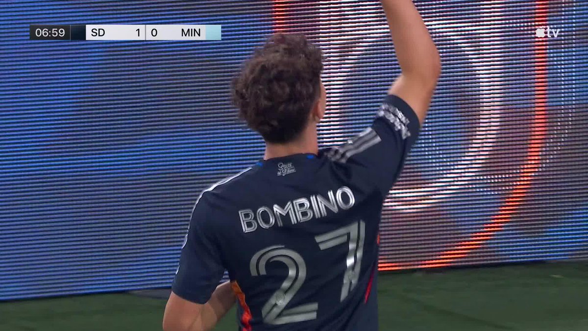 LUCA BOMBINO OH MY 🤯 The 19-year-old with the one-time strike off the cross from Lewis Morgan. 💥 📺 Apple TV: